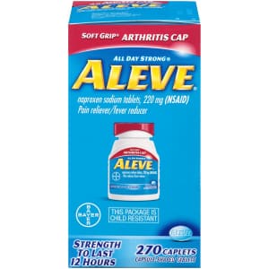 Aleve Naproxen Sodium 220mg 270-Count Tablets w/ Arthritis Cap for $8