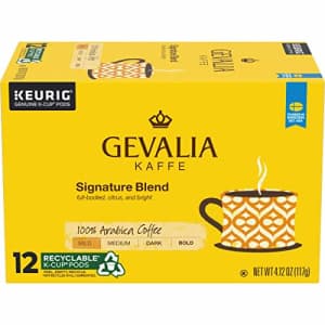 Gevalia Signature Blend Mild Roast K-Cup Coffee Pods (72 Pods, 6 Packs of 12) for $61 Gevalia Signature Blend Mild Roast K-Cup Coffee Pods (72 Pods, 6 Packs of 12) for $61