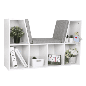 Veikous Reading Nook Storage Bookshelf for $76