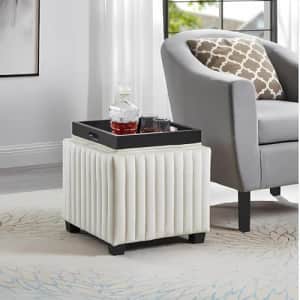 Storage Ottoman with Tray for $85
