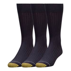 Gold Toe Men's Classic Canterbury Crew Socks, 3-Pairs, Navy, X-Large for $15 Gold Toe Men's Classic Canterbury Crew Socks, 3-Pairs, Navy, X-Large for $15