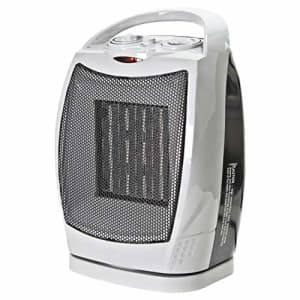 Comfort Zone CZ449E Oscillating Ceramic Heater - 1500W Energy-Efficient, Adjustable Thermostat, for $28