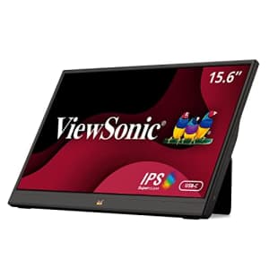 ViewSonic VA1655 15.6 Inch 1080p Portable IPS Monitor with Mobile Ergonomics, USB-C and Mini HDMI for $104