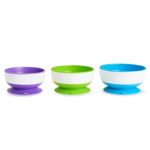 Munchkin Stay Put Suction Bowl 3-Pack for $7