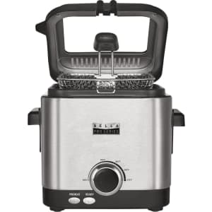 Bella Pro Series 1.6-Quart Stainless Steel Deep Fryer for $20