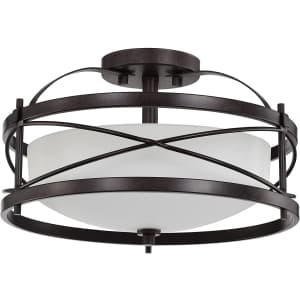 Nuvo Lighting Ginger 2-Light Semi-Flush Ceiling Light for $62 Nuvo Lighting Ginger 2-Light Semi-Flush Ceiling Light for $62