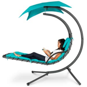 Best Choice Hanging Chaise Lounger Canopy Chair for $115