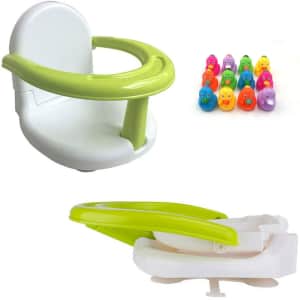 Folding Baby Bath Seat w/ Toy Set for $24 in cart