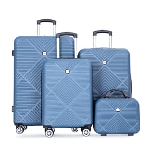 Tripcomp 4-Piece Hardside Luggage Set for $100