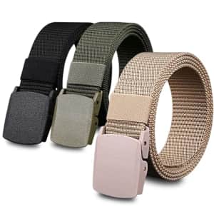 West Leathers Men's Nylon Tactical Belt 3-Pack for $11