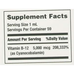 Nature's Bounty B-12 5000 mcg Sublingual Liquid Energy Health 2 oz (Pack of 2) for $8 Nature's Bounty B-12 5000 mcg Sublingual Liquid Energy Health 2 oz (Pack of 2) for $8