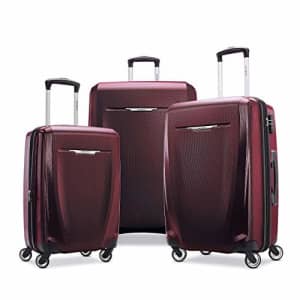 Samsonite Winfield 3 DLX Hardside Expandable Luggage with Spinners, Burgundy, 3-Piece Set (20/25/28) for $450 Samsonite Winfield 3 DLX Hardside Expandable Luggage with Spinners, Burgundy, 3-Piece Set (20/25/28) for $450