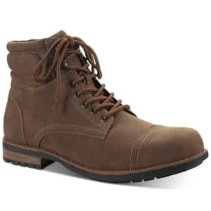 Sun + Stone Men's Baker Lace-Up Boots for $17 Sun + Stone Men's Baker Lace-Up Boots for $17