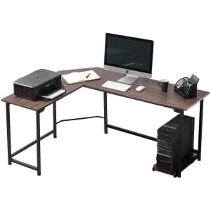 Vecelo 66" L-Shaped Computer Desk for $90
