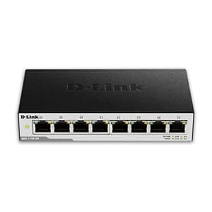 D-Link Ethernet Switch, 8 Port Easy Smart Managed Gigabit Network Internet Desktop (DGS-1100-08) for $50