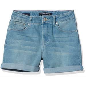 Calvin Klein Girls' Color Denim Short, Cirrus Roll Up, 6X for $30 Calvin Klein Girls' Color Denim Short, Cirrus Roll Up, 6X for $30