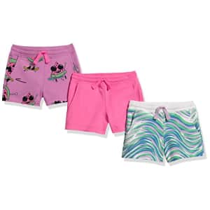 Amazon Essentials Toddler Girls' French Terry Knit Shorts (Previously Spotted Zebra), Pack of 3, for $9