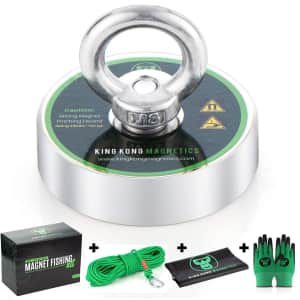 King Kong Magnetics 330 lbs Pulling Force Magnet Fishing Kit for $17