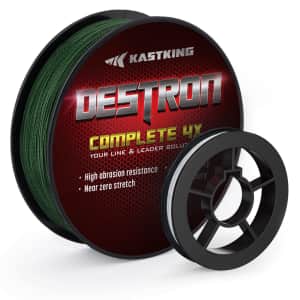 KastKing Destron 4X Braided Fishing Line w/ Leader for $5