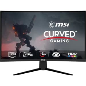 MSI G32C4X, 32" Gaming Monitor, 1920 x 1080 (FHD) Curved Gaming Monitor, 1 ms, 250Hz, FreeSync, for $190