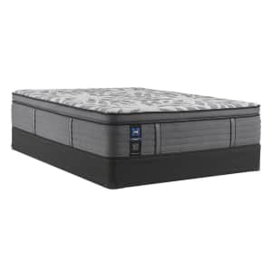 Sealy Posturepedic Plus II 14" Euro Pillow Top Plush Memory Foam Queen Mattress w/ 9" Foundation for $951