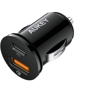 Aukey 2-Port USB-C Car Charger for $8 Aukey 2-Port USB-C Car Charger for $8