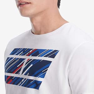 Tommy Hilfiger Men's Sport Short Sleeve Graphic T Shirt, White-Print, X-Large for $28 Tommy Hilfiger Men's Sport Short Sleeve Graphic T Shirt, White-Print, X-Large for $28