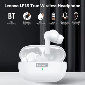 Lenovo LP1S Bluetooth 5.0 Wireless Earbuds for $8