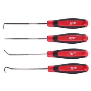 Milwaukee 4-Piece Chrome-Plated Steel Hook and Pick Set for $15 Milwaukee 4-Piece Chrome-Plated Steel Hook and Pick Set for $15
