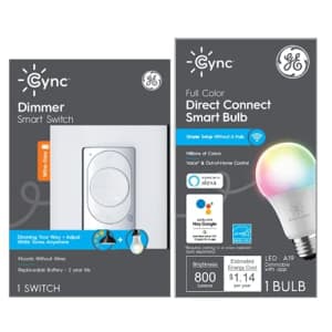 GE Cync Smart Home Starter Kit w/ Bulb & Dimmer Switch for $30