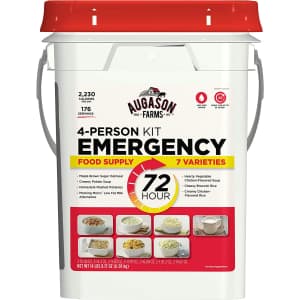 Augason Emergency 4-Person 72-Hour Food Supply for $65