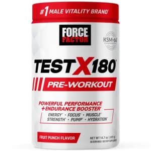 FORCE FACTOR Test X180 Pre-Workout Powder & Energy Supplement, Boost Focus & Endurance, Build for $23