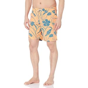 Quiksilver mens Paradise Harbor Volley Volley Swim Trunk Bathing Suit Board Shorts, Canteloupe for $32