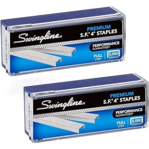 Swingline Staples 5,000-Count Box 2-Pack for $4 Swingline Staples 5,000-Count Box 2-Pack for $4