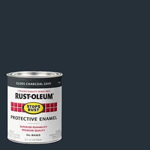 Rust-Oleum 7784502 Stops Rust Brush On Paint, Quart, Gloss Charcoal Gray for $20