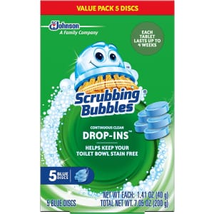 Scrubbing Bubbles Toilet Cleaner Drop Ins 5-Pack for $6 Scrubbing Bubbles Toilet Cleaner Drop Ins 5-Pack for $6