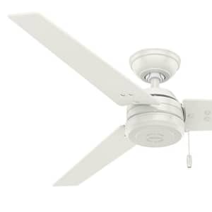 Hunter Fan 52 inch Outdoor Industrial Ceiling fan, 3-Blade (Renewed) (Fresh White) for $75
