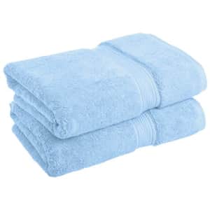 SUPERIOR Solid Egyptian Cotton 2-Piece Bath Towel Set for $53