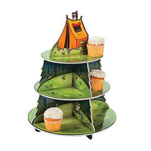 Fun Express Camp Adventure Cupcake Holder (3 tiers) Birthday Party Supplies and Decor for $4