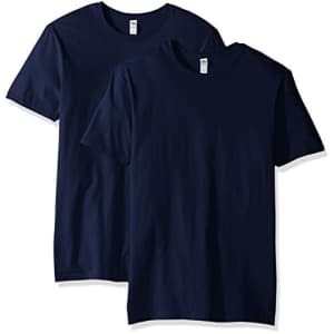Fruit of the Loom Men's Crew T-Shirt (2 Pack), J Navy, X-Large for $10
