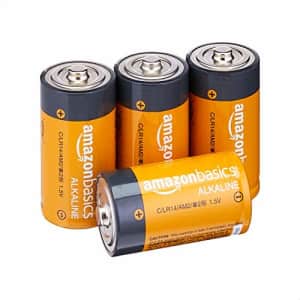Amazon Basics 4 Pack C Cell All-Purpose Alkaline Batteries, 5-Year Shelf Life, Easy to Open Value for $89