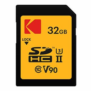 Kodak 32GB UHS-II U3 V90 Ultra Pro SDHC Memory Card - Up to 300MB/s Read Speed and 270MB/s Write for $56