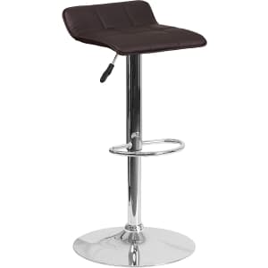 Flash Furniture Adjustable-Height Quilted Wave Vinyl Bar Stool for $48 Flash Furniture Adjustable-Height Quilted Wave Vinyl Bar Stool for $48