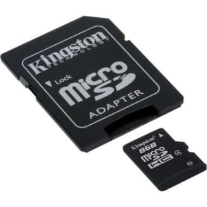 Transcend Casio G'zOne Boulder Cell Phone Memory Card 8GB microSDHC Memory Card with SD Adapter for $14