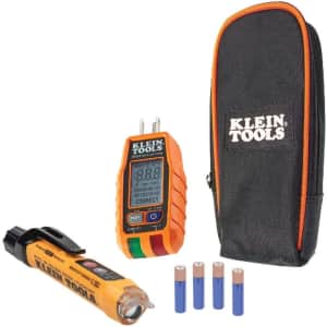 Klein Tools Non-Contact Voltage Tester and GFCI Receptacle Tester w/ Flashlight for $40
