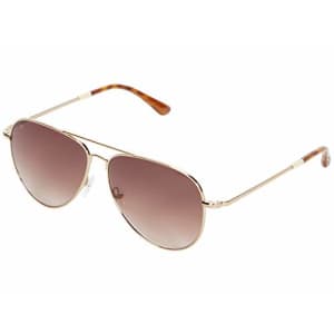 TOMS Hudson Pilot Sunglasses, Shiny Gold/Brown Gradient, 60-13-148 for $84