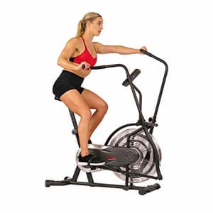 Sunny Health & Fitness Zephyr Air Bike, Fan Exercise Bike with Unlimited Resistance and Device for $205