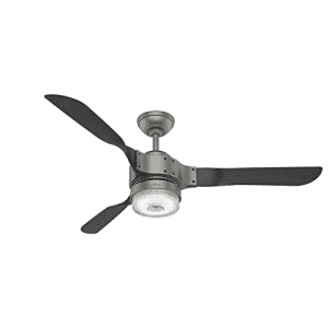 Hunter Fan Hunter Apache Indoor Wi-Fi Ceiling Fan with LED Light and Remote Control, 54", Matte Silver for $450