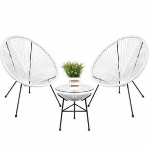 Best Choice Products 3-Piece All-Weather Patio Acapulco Bistro Furniture Set w/Rope, Glass Top for $200 Best Choice Products 3-Piece All-Weather Patio Acapulco Bistro Furniture Set w/Rope, Glass Top for $200