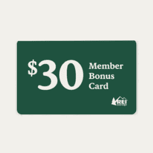REI $30 Bonus Card: free w/ $50 spend for new members
